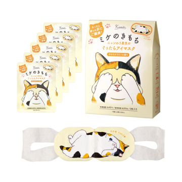 ネコのきもち ホットアイマスク / ミケのきもち / 5枚入り / やわらかリネンの香り / キモチ