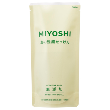 無添加 泡の洗顔せっけん / 詰替用 / 180ml / MIYOSHI無添加