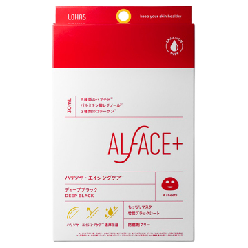 ディープブラック / 30ml×4枚入りBOX / もっちりマスク / ALFACE(オルフェス)