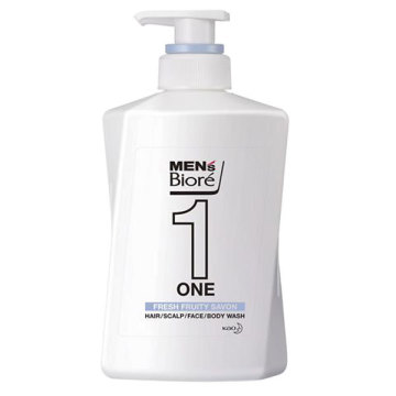 ONE オールインワン全身洗浄料 清潔感のあるフルーティーサボンの香り / 本体 / 480ml / 清潔感のあるフルーティーサボンの香り / メンズビオレ / MEN's Biore