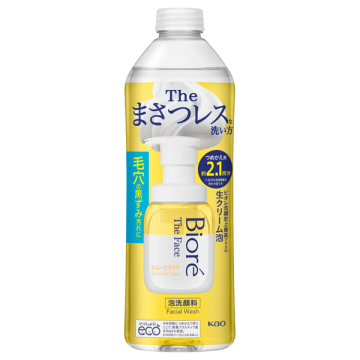 ザフェイス 泡洗顔料 スムースクリア / つめかえ用 / 340ml / やわらかなベルガモットサボンの香り / ビオレ / Biore