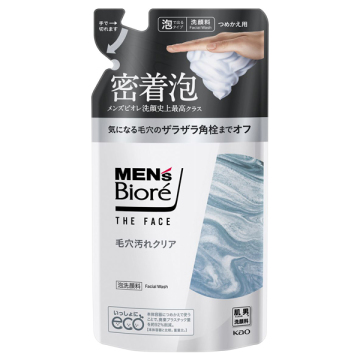 ザフェイス 毛穴汚れクリア / つめかえ用 / 170ml / 透明感のあるムスクの香り / メンズビオレ / MEN's Biore