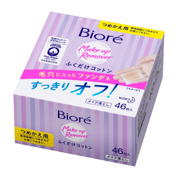 ビオレ メイク落としふくだけコットン / 詰替え用 / 46枚 / ビオレ / Biore