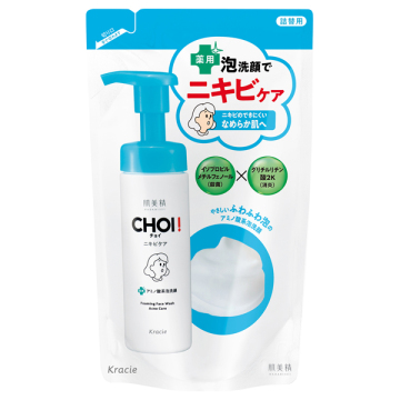 CHOI薬用泡洗顔 ニキビケア / 詰替え / 140ml / グリーンハーバルの香り / 肌美精