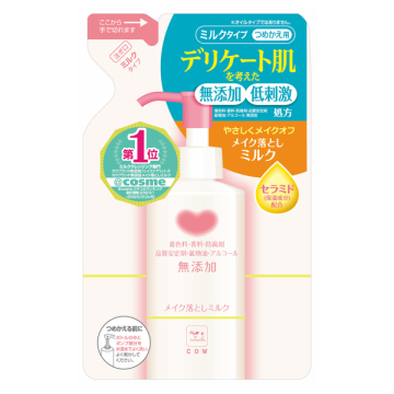 メイク落としミルク / 詰替用 / 130mL / カウブランド無添加 / COW BRAND MUTENKA