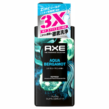 プレミアムフレグランス ボディソープ アクアベルガモット / 本体 / 440g / シトラス+マリンの香り / AXE(アックス)