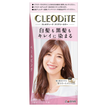 クリアリーカラー (白髪用) / ペールピンク / 1剤72g、2剤72mL、プレトリートメント20mL、アフタートリートメント20g / クレオディーテ