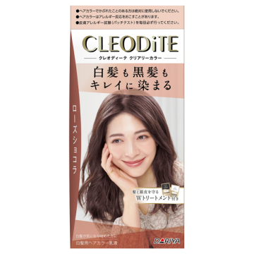 クリアリーカラー (白髪用) / ローズショコラ / 1剤72g、2剤72mL、プレトリートメント20mL、アフタートリートメント20g / クレオディーテ