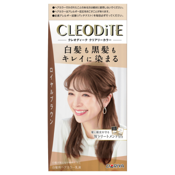 クリアリーカラー (白髪用) / ロイヤルブラウン / 1剤72g、2剤72mL、プレトリートメント20mL、アフタートリートメント20g / クレオディーテ