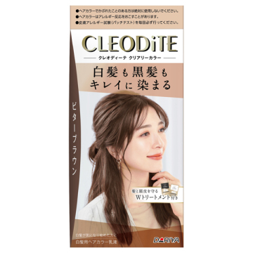 クリアリーカラー (白髪用) / ビターブラウン / 1剤72g、2剤72mL、プレトリートメント20mL、アフタートリートメント20g / クレオディーテ