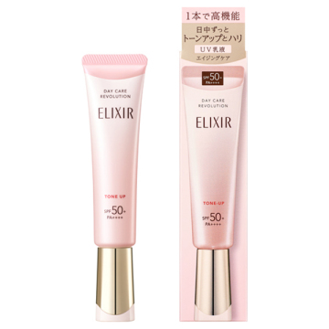 デーケアレボリューション トーンアップ SP+aa / SPF50+ / PA++++ / 本体 / 35g / 肌にすばやくなじみ、みずみずしい使い心地 / リラックス感のあるアクアフローラルの香り / エリクシール / ELIXIR