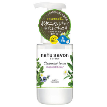 ホワイト クレンジングフォーム / 本体 / 200ml / 心地よいカモミール&ペアの香り / natu savon select(ナチュサボン セレクト)