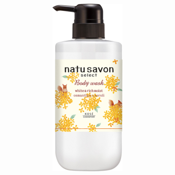 ホワイト ボディウォッシュ リッチモイスト / 本体 / 500ml / 金木犀の香り / natu savon select(ナチュサボン セレクト)