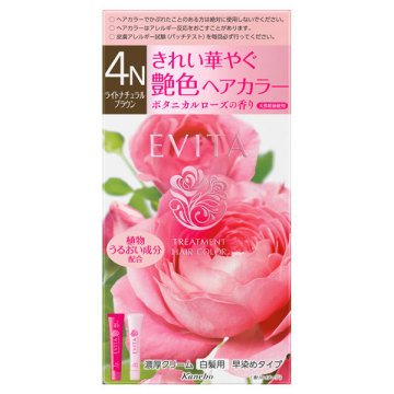 トリートメントヘアカラー / 4N ライトナチュラルブラウン / 1剤45g2剤45g / エビータ
