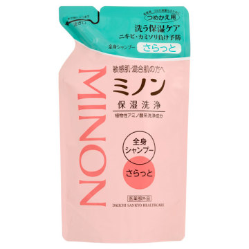 ミノン全身シャンプーさらっとタイプ / 詰替え / 380ml / 微香性(グリーンティーの香り) / ミノン / MINON