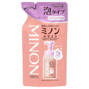 ミノン全身シャンプー泡タイプ / 詰替え / 400mL / 無香料 / ミノン / MINON