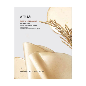 ライス70グロウコラーゲンマスク / 4枚入り / Anua