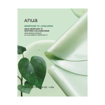 ドクダミ70スージングコラーゲンマスク / 4枚入り / Anua
