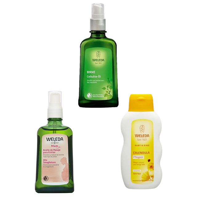 ボディオイル 3種セット 200ml+100mlx2 カレンドラ ベビー+ホワイトバーチ+マザーズ / ヴェレダ ／ WELEDA