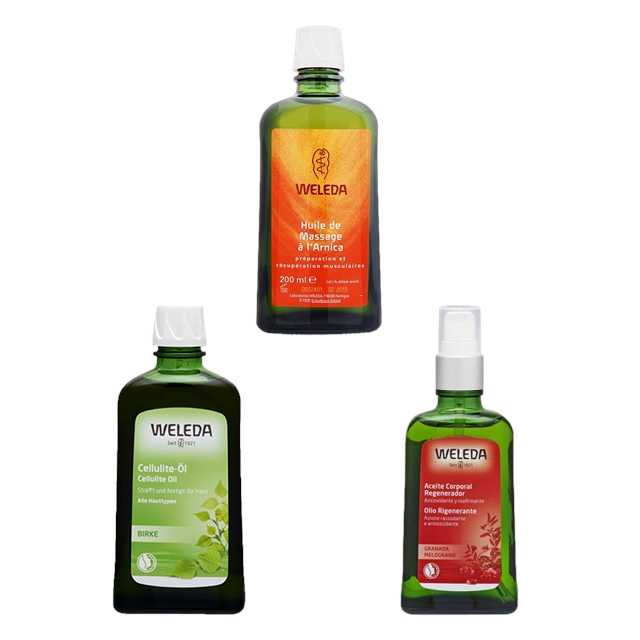 ボディオイル 3種セット 200mlx2+100ml アルニカ+ホワイトバーチ+ざくろ(ポンプ付) / ヴェレダ ／ WELEDA