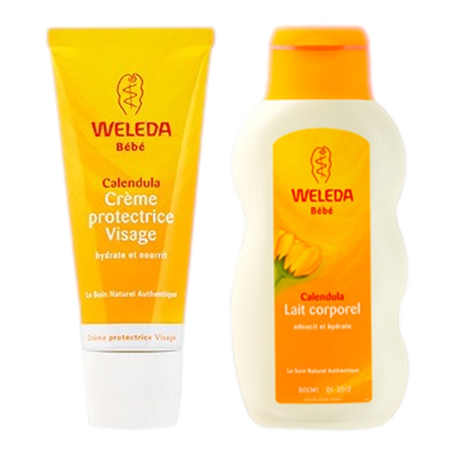 カレンドラ ベビーフェイシャルクリーム 50ml  + ミルクローション 200ml のセット / ヴェレダ ／ WELEDA