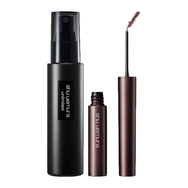 アンリミテッド メイクアップ フィックス ミスト マット とクシ ブロー のセット 100ml+3ml アズキ ブラウン 限定色 / シュウ ウエムラ ／ shu uemura