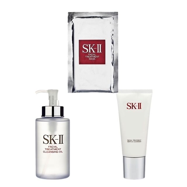 ピテラベーシックケア 洗顔&マスク 3点セット/FTクレンジングオイル 250ml  ＋ FTジェントルクレンザー 120g  ＋ FTマスク   1枚 / エスケーツー（SK-II／SK2） ／ SKII