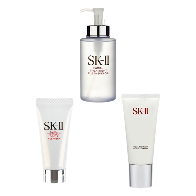 ピテラベーシックケア 洗顔3点セット/FTクレンジングオイル 250ml  ＋ FTジェントルクレンザー 120g  ＋ FTジェントルクレンザー 20g / エスケーツー（SK-II／SK2） ／ SKII