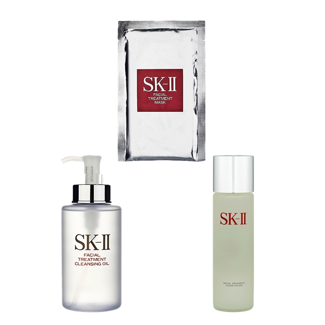ピテラベーシックケア クリアスキン 3点セット/FTクレンジングオイル 250ml  ＋ FTマスク   1枚  ＋ FT クリア ローション 230ml / エスケーツー（SK-II／SK2） ／ SKII
