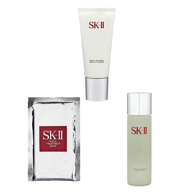 ピテラベーシックケア 3点セット/FTジェントルクレンザー 120g  ＋ FTマスク   1枚  ＋ FT クリア ローション 230ml / エスケーツー（SK-II／SK2） ／ SKII