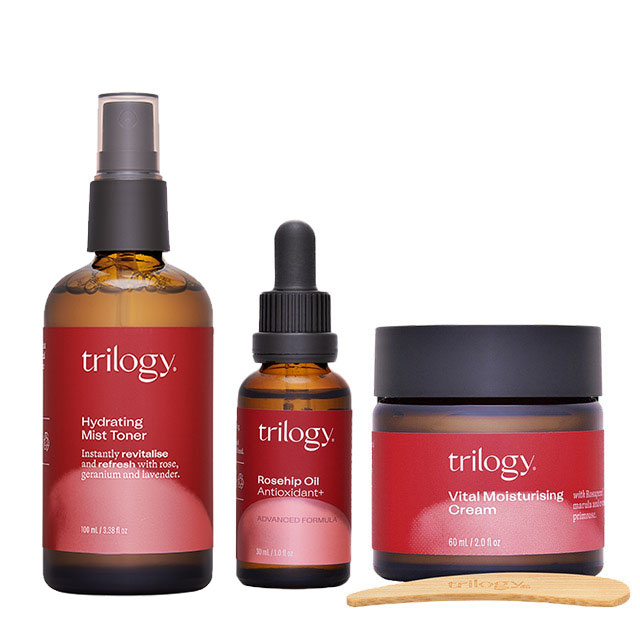 ハイドレイティング ミストトーナー & ロザピン プラス & バイタル モイスチュアライジング クリームセット 100ml+30ml+60g / トリロジー ／ Trilogy