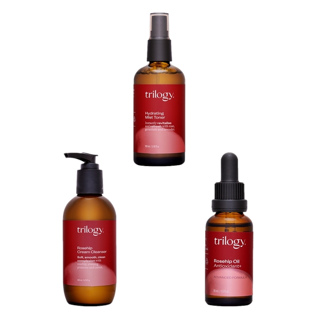 ベーシックケア 3点セット/クレンジング クリーム 200ml ＋ ハイドレイティング ミストトーナー 100ml＋ ロザピン プラス 30ml / トリロジー ／ Trilogy