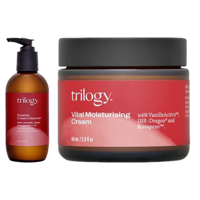 ベーシックケア 2点セット/クレンジング クリーム 200ml  ＋ バイタル モイスチュアライジング クリーム 60g / トリロジー ／ Trilogy