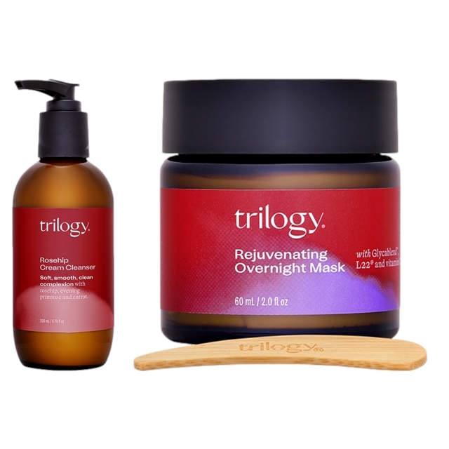 ベーシックケア 2点セット/クレンジング クリーム 200ml  ＋ オーバーナイト マスク 60ml / トリロジー ／ Trilogy