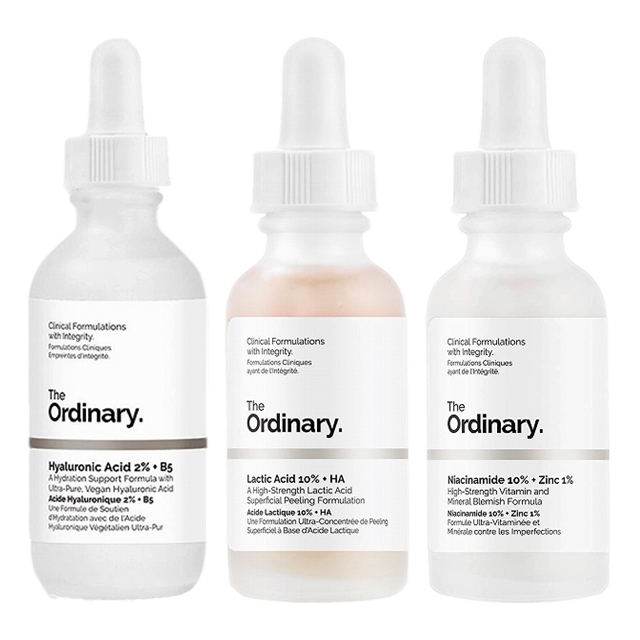 ヒアルロン酸2%+ビタミンB5 60ml と乳酸10％+ヒアルロン酸 30ml とナイアシンアミド 10% + 亜鉛 1% 30ml のセット / ジ・オーディナリー ／ The Ordinary