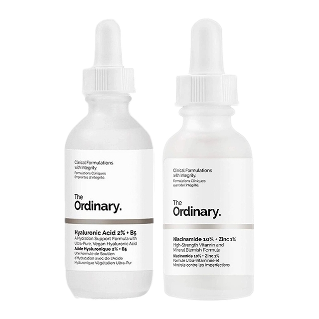 ヒアルロン酸2%+ビタミンB5 60ml とナイアシンアミド 10% + 亜鉛 1% 30ml のセット / ジ・オーディナリー ／ The Ordinary