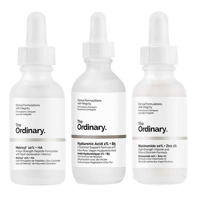 マトリキシル10%+ヒアルロン酸  30ml とヒアルロン酸2%+ビタミンB5 60ml とナイアシンアミド 10% + 亜鉛 1% 60ml のセット / ジ・オーディナリー ／ The Ordinary
