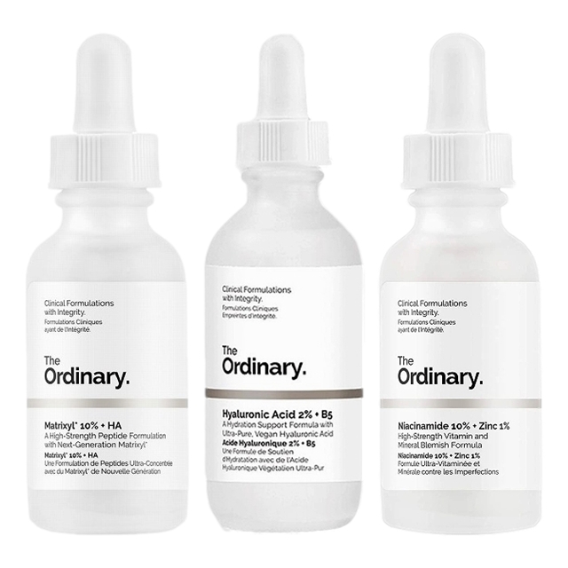マトリキシル10%+ヒアルロン酸  30ml とヒアルロン酸2%+ビタミンB5 60ml とナイアシンアミド 10% + 亜鉛 1% 30ml のセット / ジ・オーディナリー ／ The Ordinary