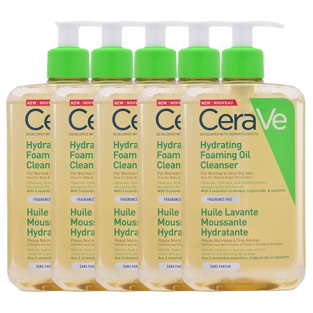 ハイドレイティング　フォーミング　オイルクレンザー 473ml x 5 【数量限定激安】 / セラヴィ ／ CeraVe