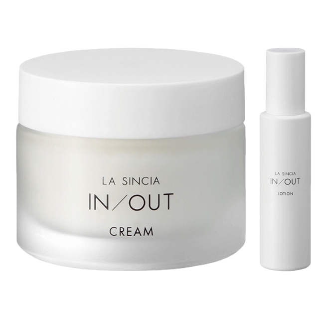 IN/OUT 2点セット/ クリーム 50mL  ＋  ローション 120mL / ラシンシア ／ LA SINCIA