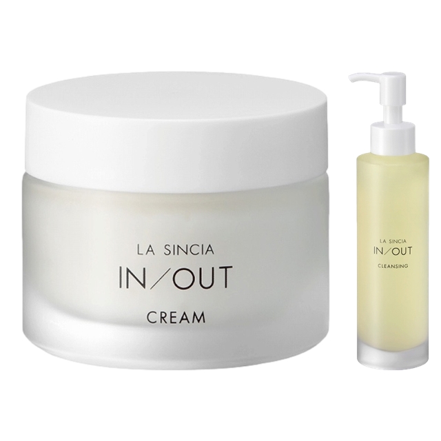 IN/OUT 2点セット/ クリーム 50mL  ＋  クレンジング 150mL / ラシンシア ／ LA SINCIA