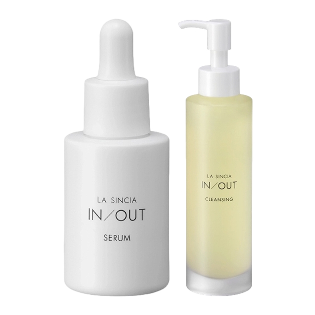 IN/OUT 2点セット/ セラム 30mL  ＋  クレンジング 150mL / ラシンシア ／ LA SINCIA