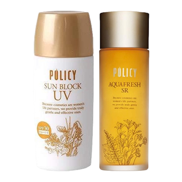 サンブロックUV 55g とアクアフレッシュSR 120ml のセット / ポリシー ／ POLICY