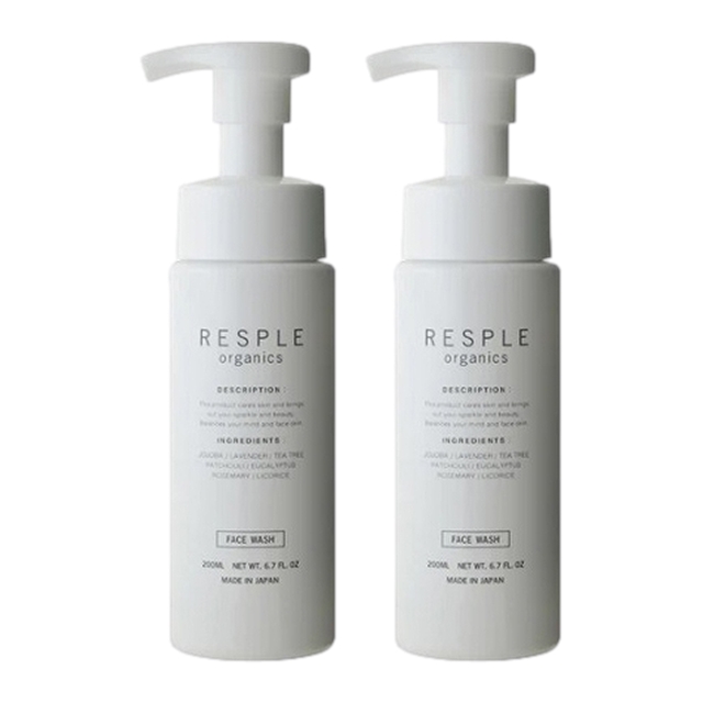 フェイスウォッシュ 200ml x 2 お得な2個セット / レスプルオーガニクス ／ RESPLE organics