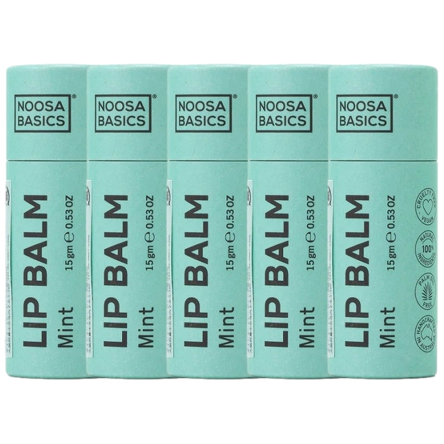 リップバーム 15g x 5 ミント / ヌーサ ベーシックス ／ Noosa Basics