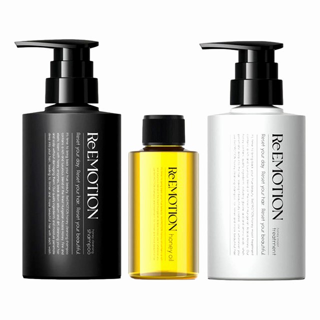 ハニークレンジングシャンプー&トリートメント&オイルセット 各300mL/300g/100mL / リエモーション ／ ReEMOTION